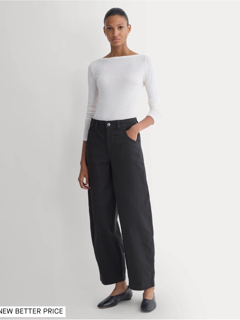 Everlane Black Wide-Leg High-Rise Jeans